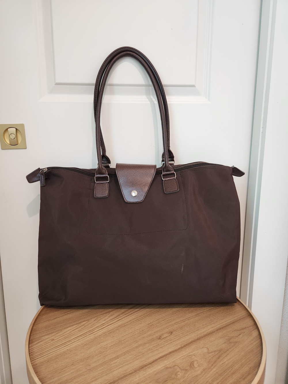 Large Brown Tote Shoulder Bag